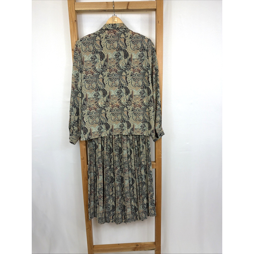 Pendleton Multicolor Pattern Pleated Skirt Button Up Top Skirt Set Size SMALL - Picture 5 of 7
